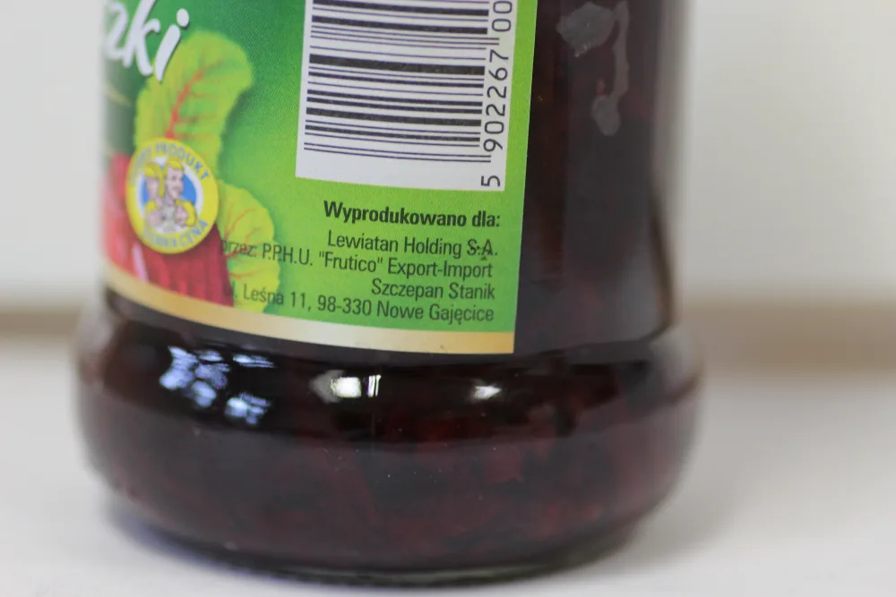 Ostrzeżenie publiczne dotyczące żywności: Stwierdzenie szkła, pleśni i martwych szkodników w partii produktu pn. Buraczki wiórki Lewiatan, 290 g