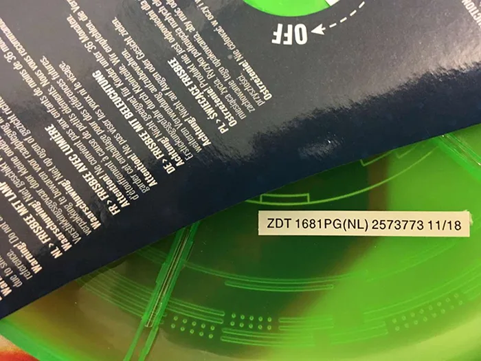Plastic frisbee with LEDs