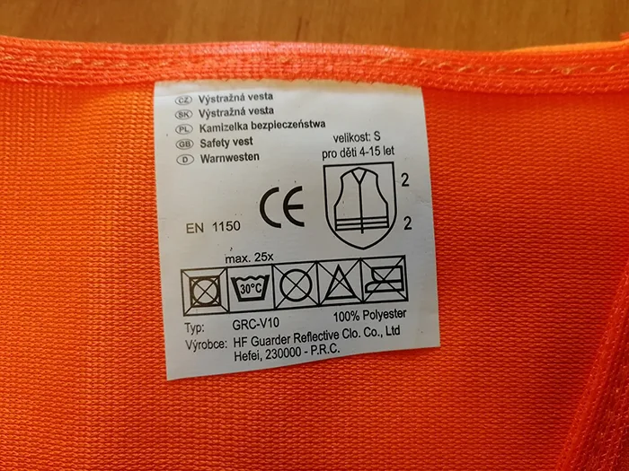 Warning vest for children