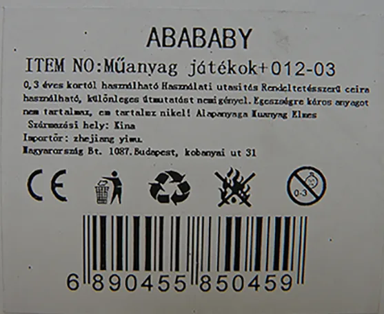 Plastic doll with accessories