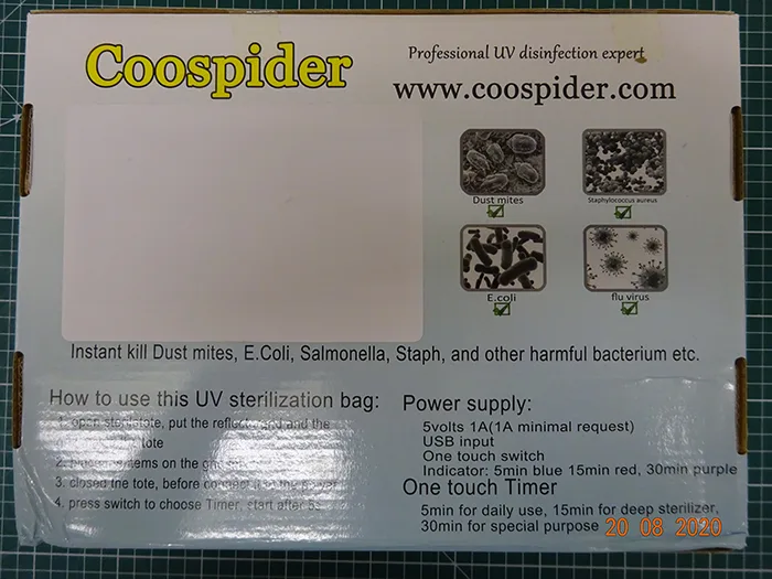 UV Steriliser Bag