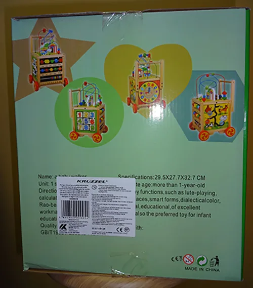 Toy activity centre with wheels