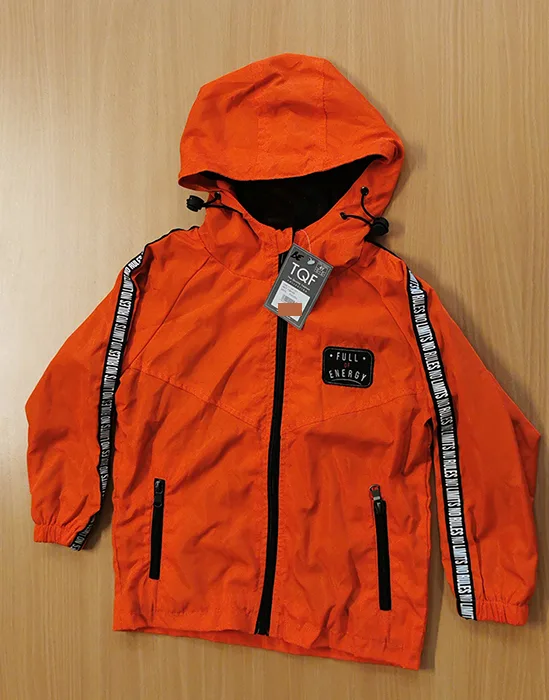 Orange waterproof jacket