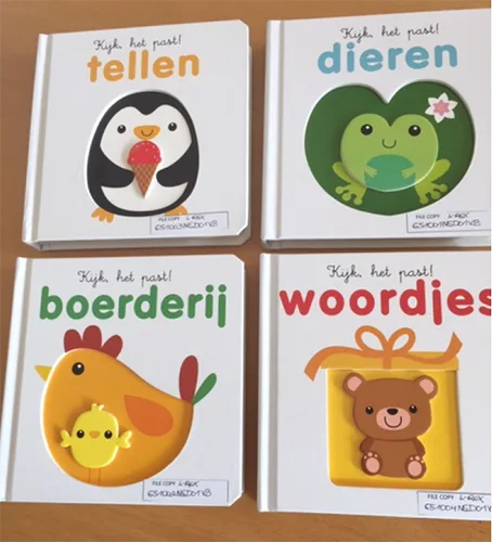 Set of cardboard books