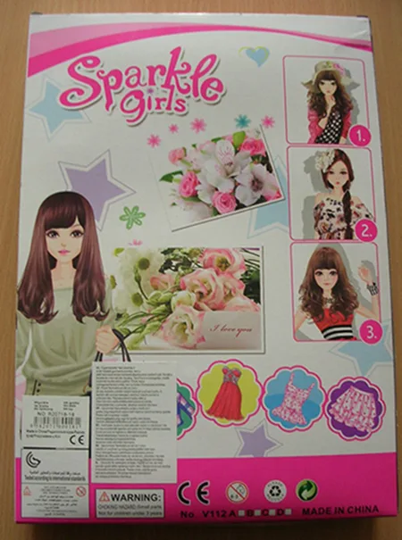Plastic doll with accessories