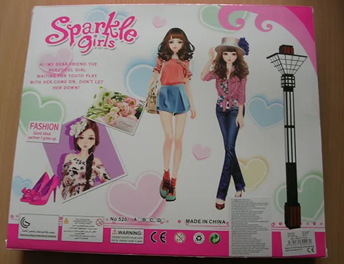 Plastic doll with accessories