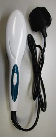Electric straightening hair brush