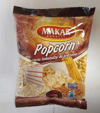 Makar Bakalie Popcorn ziarno kukurydzy do prażenia, w opakowaniach