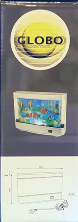 Desk lamp with moving picture-foil