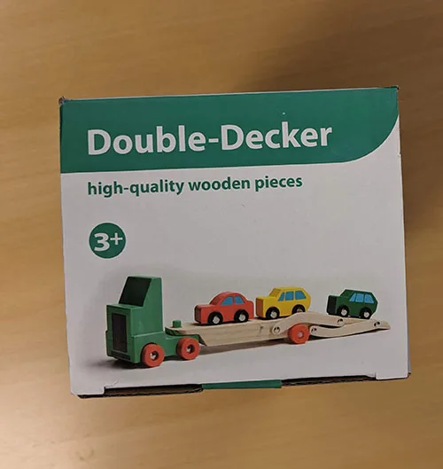 Wooden toy car