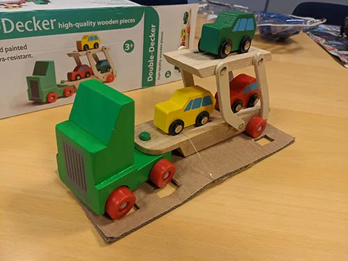 Wooden toy car