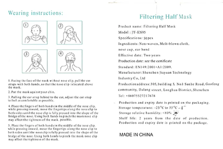 Particle filter mask