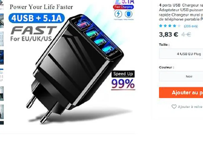 USB charger and travel adaptor