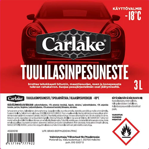Car windscreen washing fluid