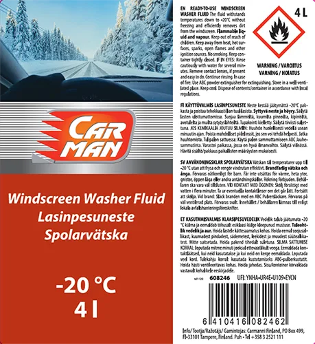 Car windscreen washing fluid
