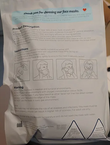 Particle filter mask