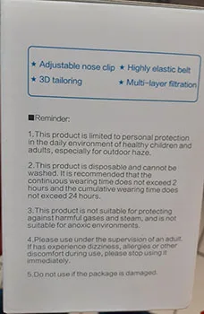 Particle filter mask