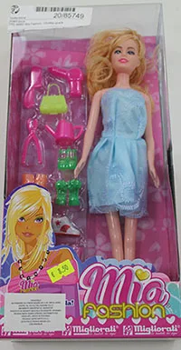 Plastic doll with accessories