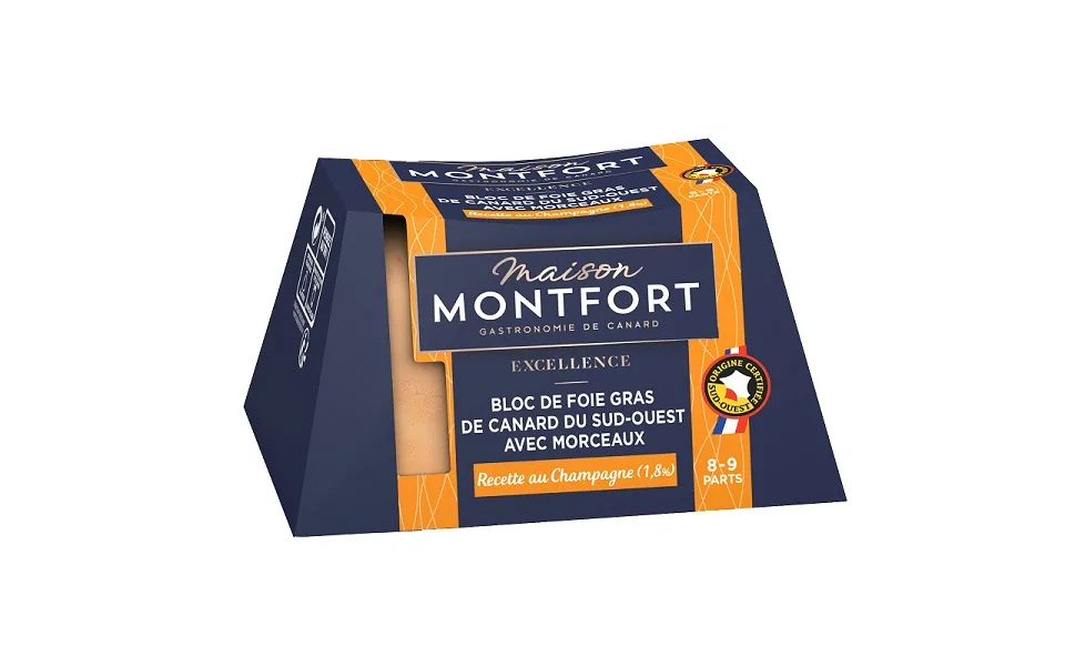 Bloc de foie gras de canard avec morceaux - barquette