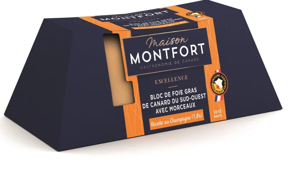Bloc de foie gras de canard avec morceaux - barquette