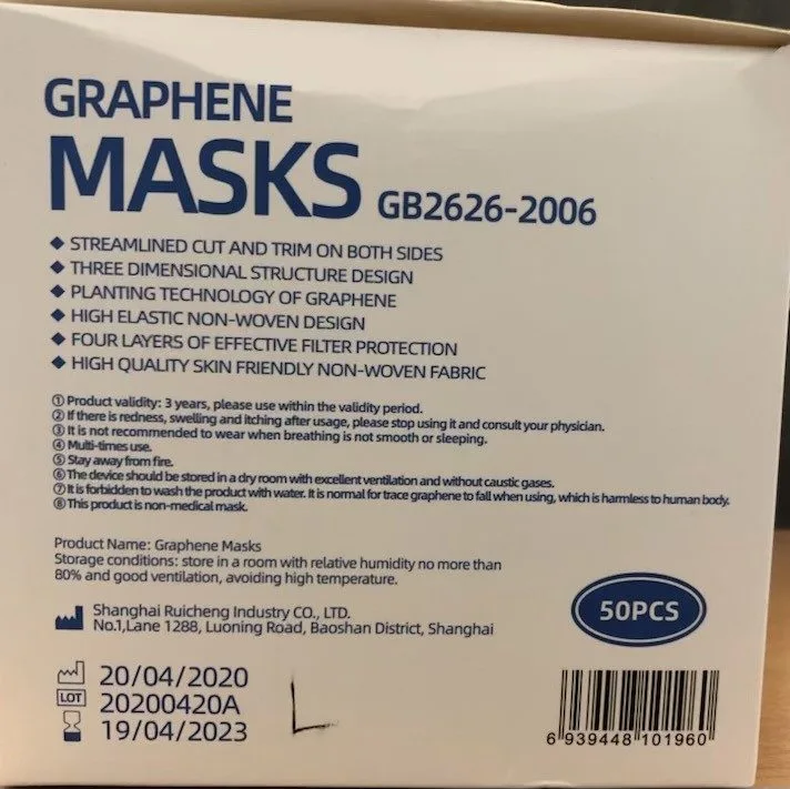 Mask graph kn95 / graphene masks gb2626-2006