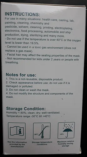 Particle filter mask