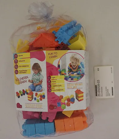 Plastic building block set