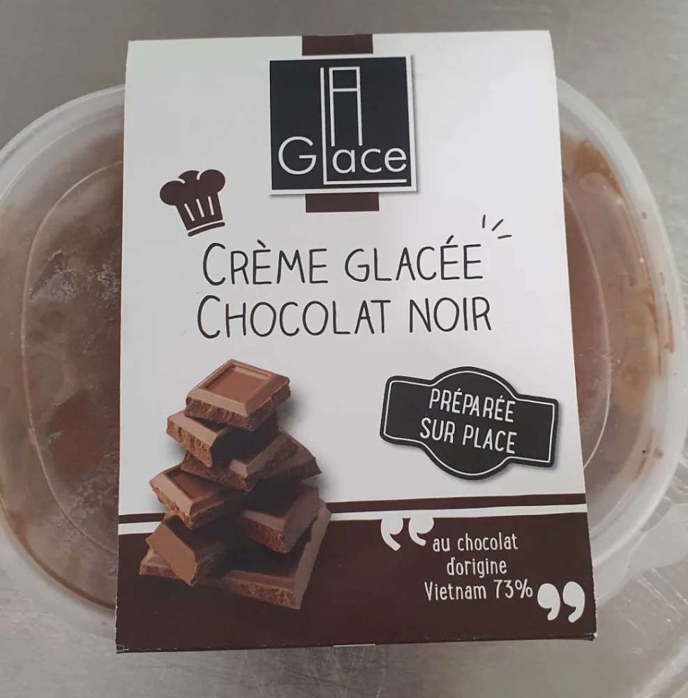Creme glacée chocolat noir