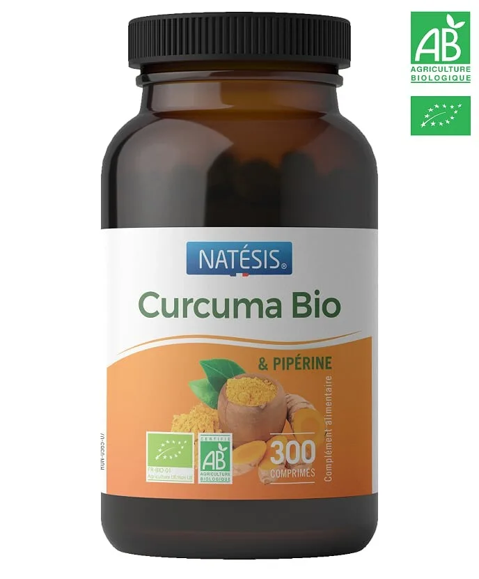 Curcuma bio & piperine 100 comprimés et 300 comprimés
