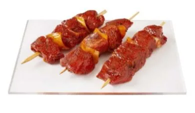 Brochette (boeuf, veau, agneau ou volaille) marinée saveur rubiera, jambon grill mariné