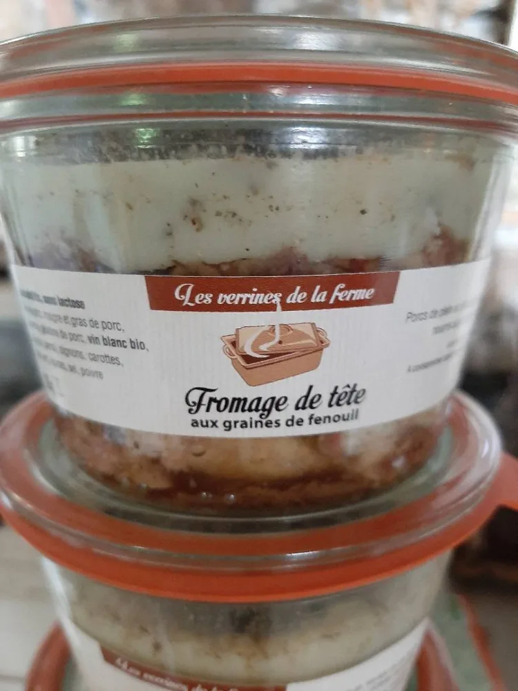 Paté de porc rillettes de porc fromage de tete les verrines de la ferme