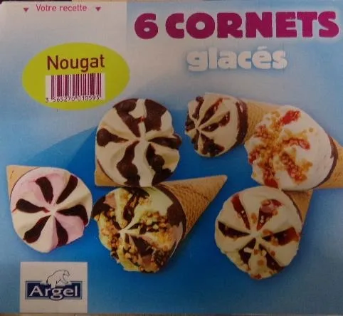 6 cornets glaces nougat