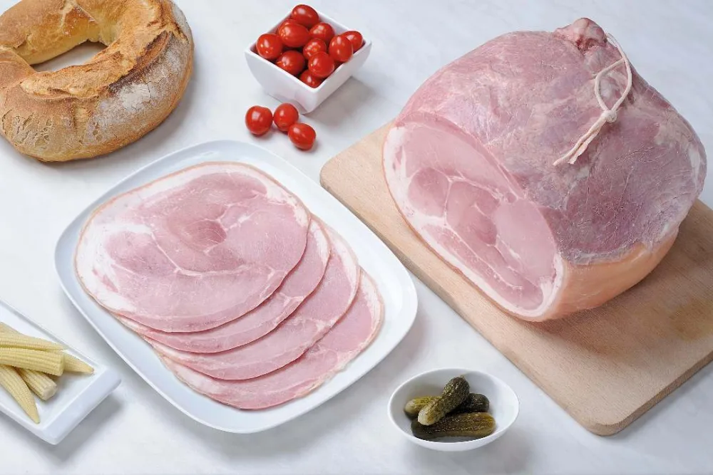 Jambon cuit superieur avec os a trancher