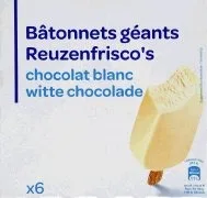 Bâtonnets géants chocolat blanc x6
