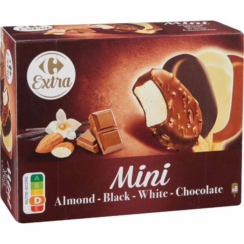 Mini bâtonnets almond - black - white - chocolate