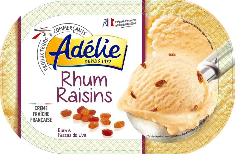 Adelie 1l (fff) rhum raisin ou adelie 1l rhum raisin