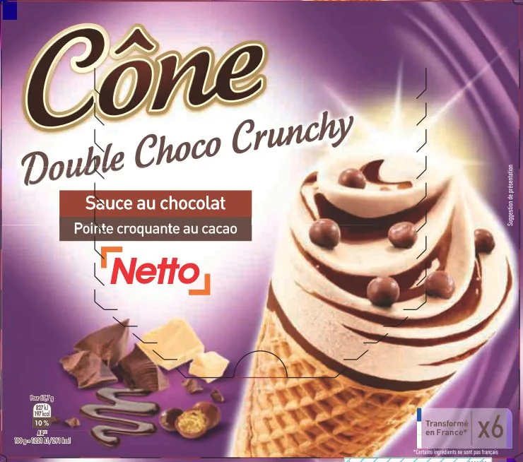Netto cone gourmand 6x110ml crunchy choco