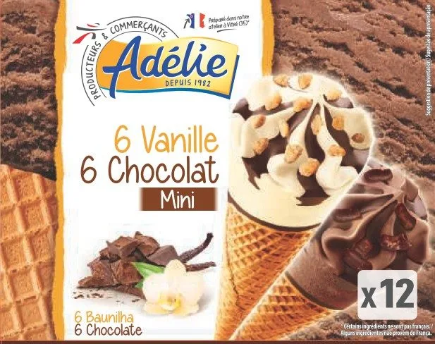 Adelie micro cone 12x30ml vanille chocolat