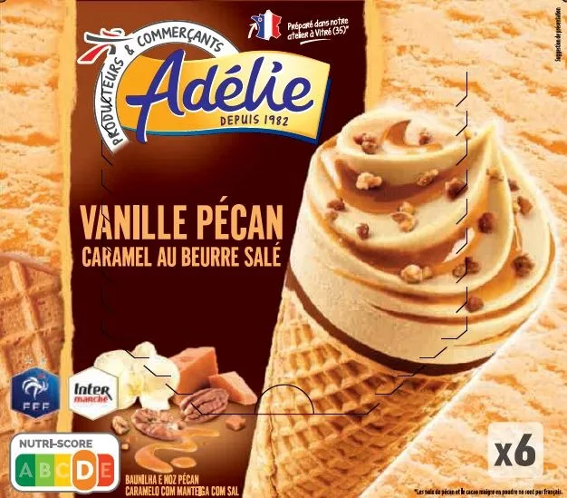 Adelie cone gourmand 6x110ml vanille pecan