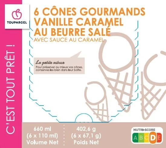 6 cônes gourmands