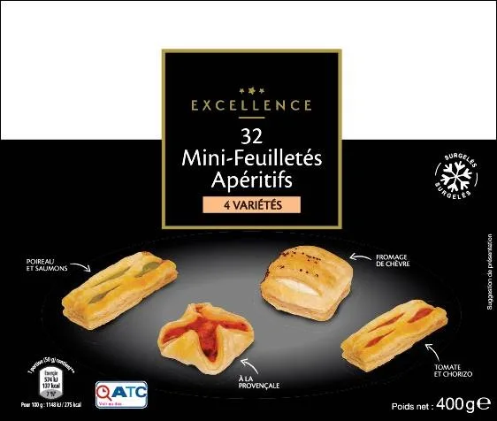 Mini feuilletes surgeles x32
