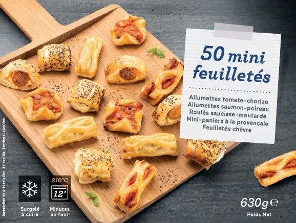 50 mini feuilletés - surgelé