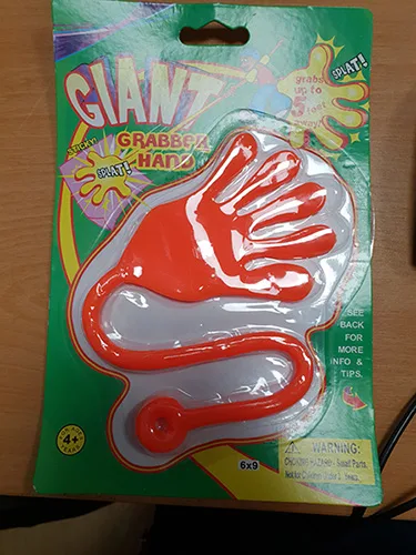 Sticky hand toy