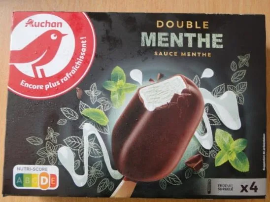 Auchan batonnets double enrobage choco / menthe x4