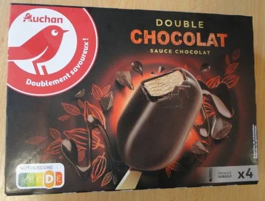 Auchan batonnets double enrobage choco / choco x4