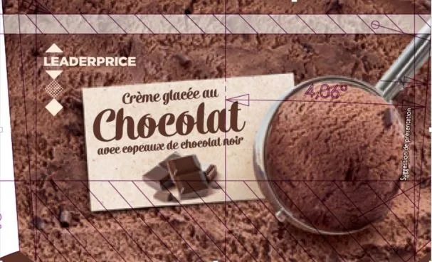 Bac crème glacée leader price