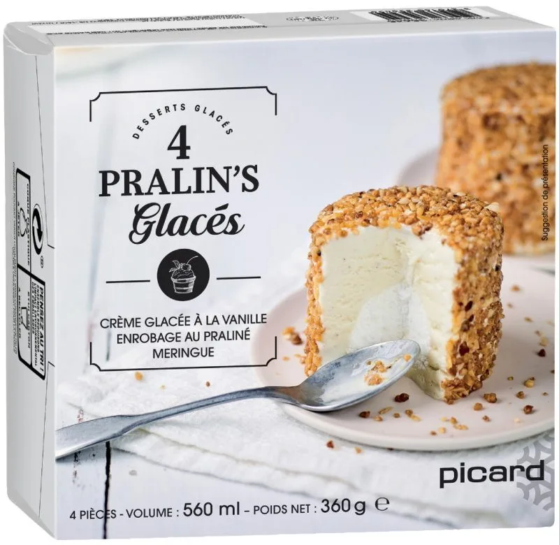 4 pralin's glacés