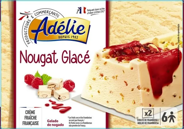Adelie nougat glace