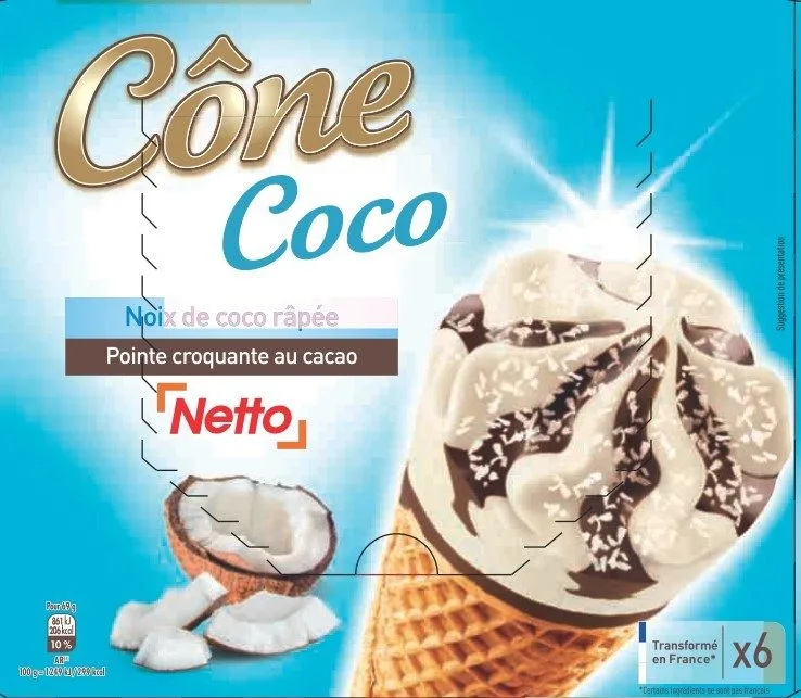 Netto cone 6x120ml coco
