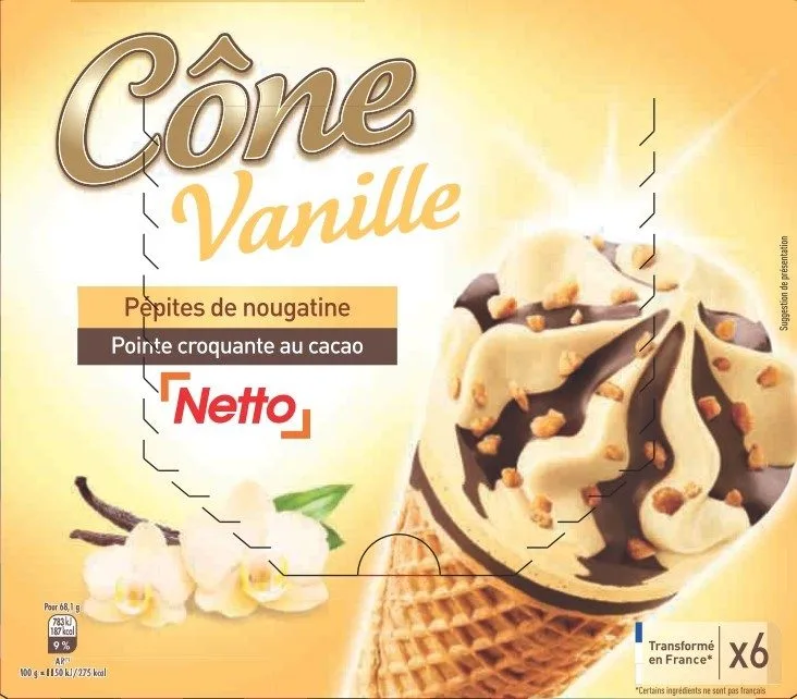 Netto cone vanille 6x120ml